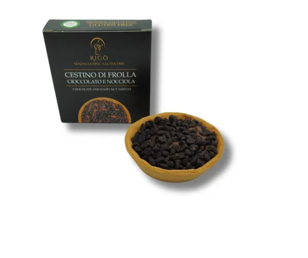 Cestino di Frolla al Cioccolato e Nocciola Senza Glutine - 60g