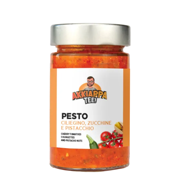 Pesto ciliegino, zucchine e pistacchio - 200gr
