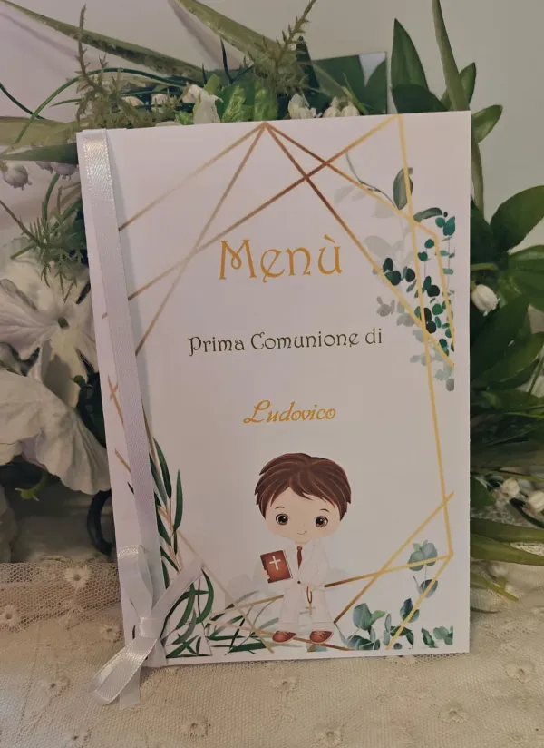 Segnalibro Prima Comunione bimbo