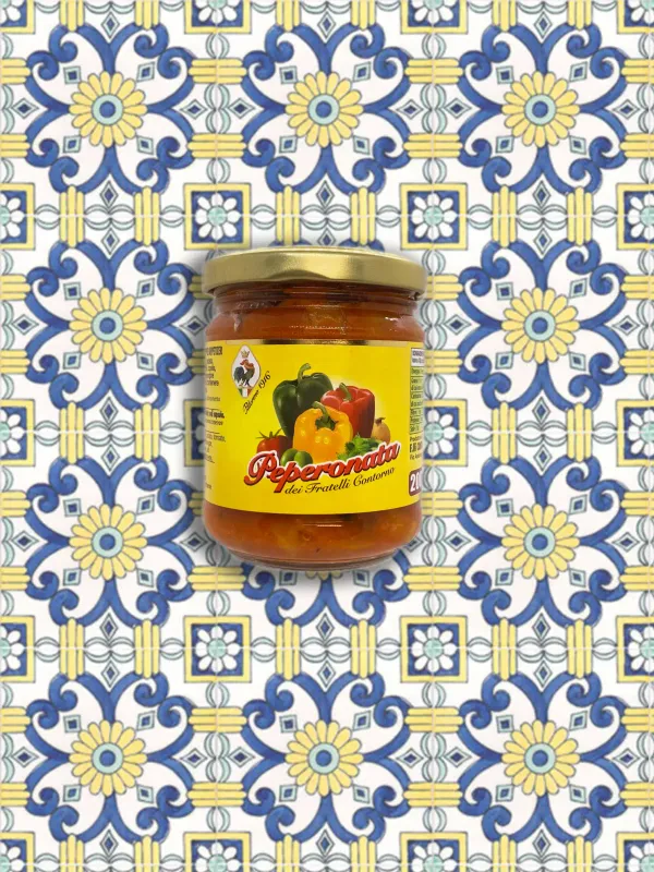 Peperonata - Antipasto di Peperoni (vaso vetro gr 200) | Zu Fulippu