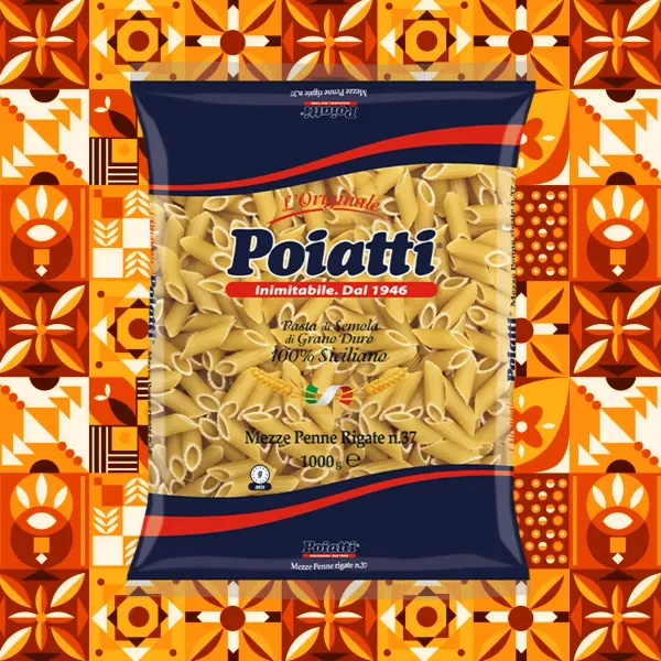 Pasta di Semola di grano duro Siciliano | Mezze Penne Rigate nr.37 POIATTI