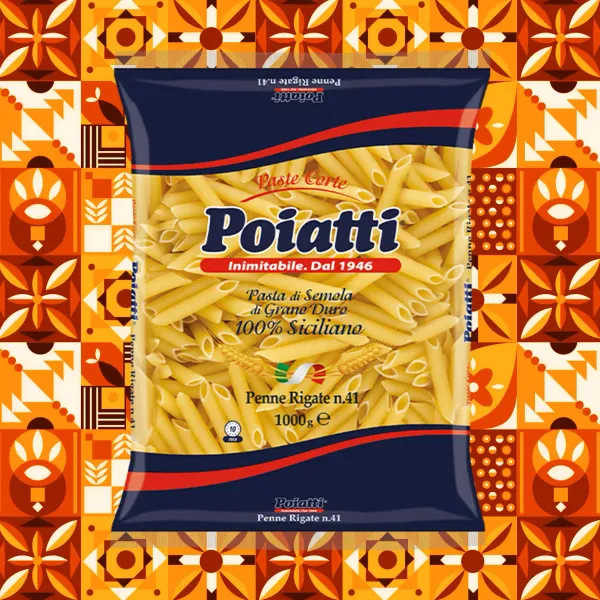 Pasta di Semola di grano duro Siciliano | Penne Rigate nr.41 POIATTI