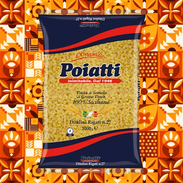 Pasta di Semola di grano duro Siciliano | Ditalini Rigati nr.27 POIATTI