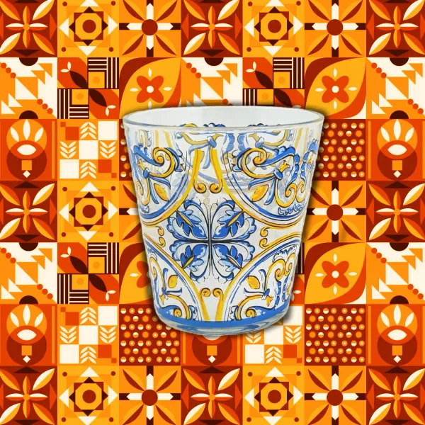 Bicchieri in stile Siciliano 6pz | Zu Fulippu