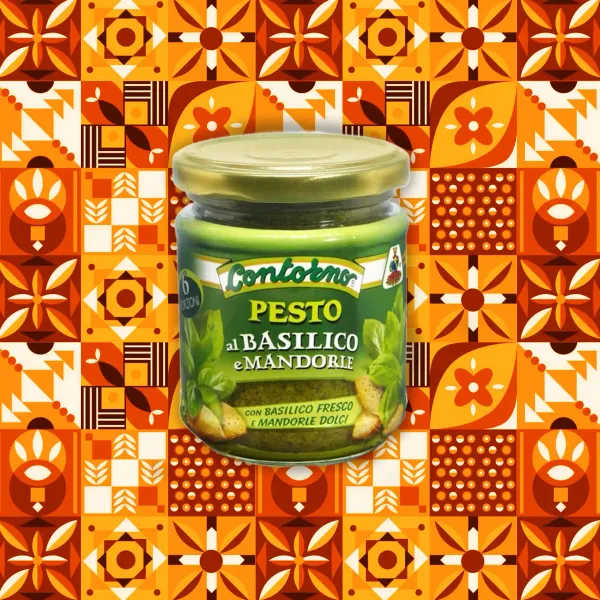 Pesto di Basilico e Mandorle (vaso vetro gr 180) | Zu Fulippu