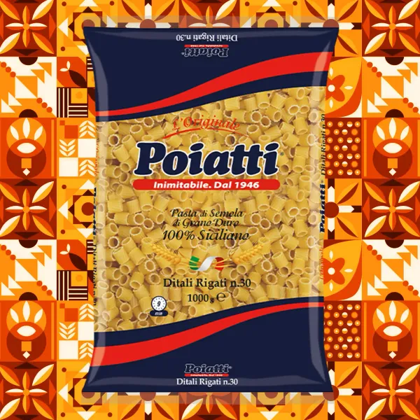 Pasta di Semola di grano duro Siciliano | Ditali Rigati nr.30 POIATTI