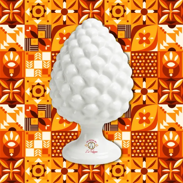 Pigna in ceramica Siciliana Bianca | Zu Fulippu