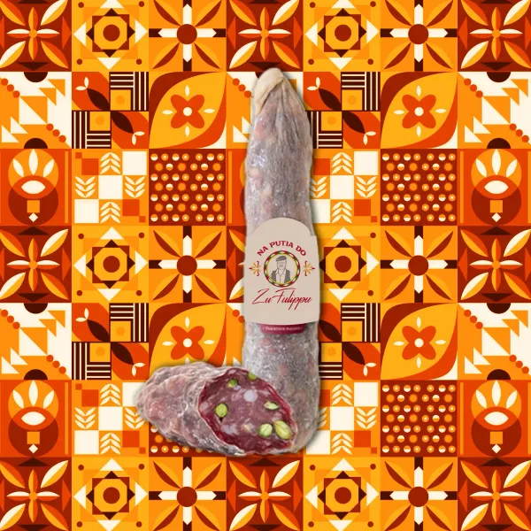 Salame Siciliano dei Nebrodi al Pistacchio grana grossa 200gr | Zu Fulippu
