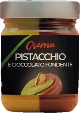 Crema doppio gusto cioccolato fondente e pistacchio Vulcano