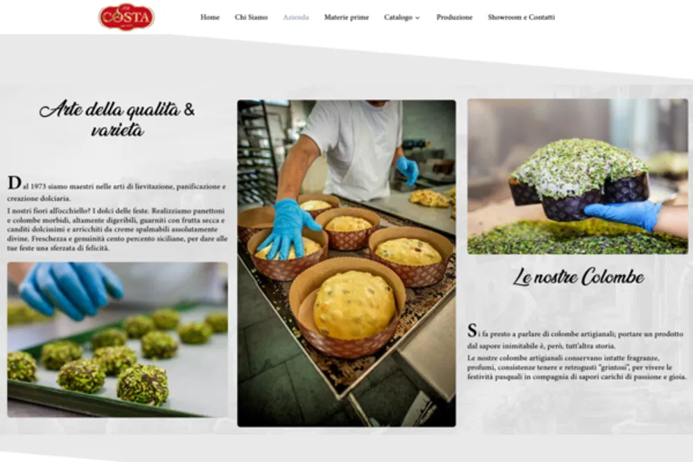 Costa Dolci: una schermata del sito