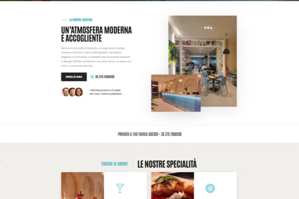 Finziade: una schermata del sito