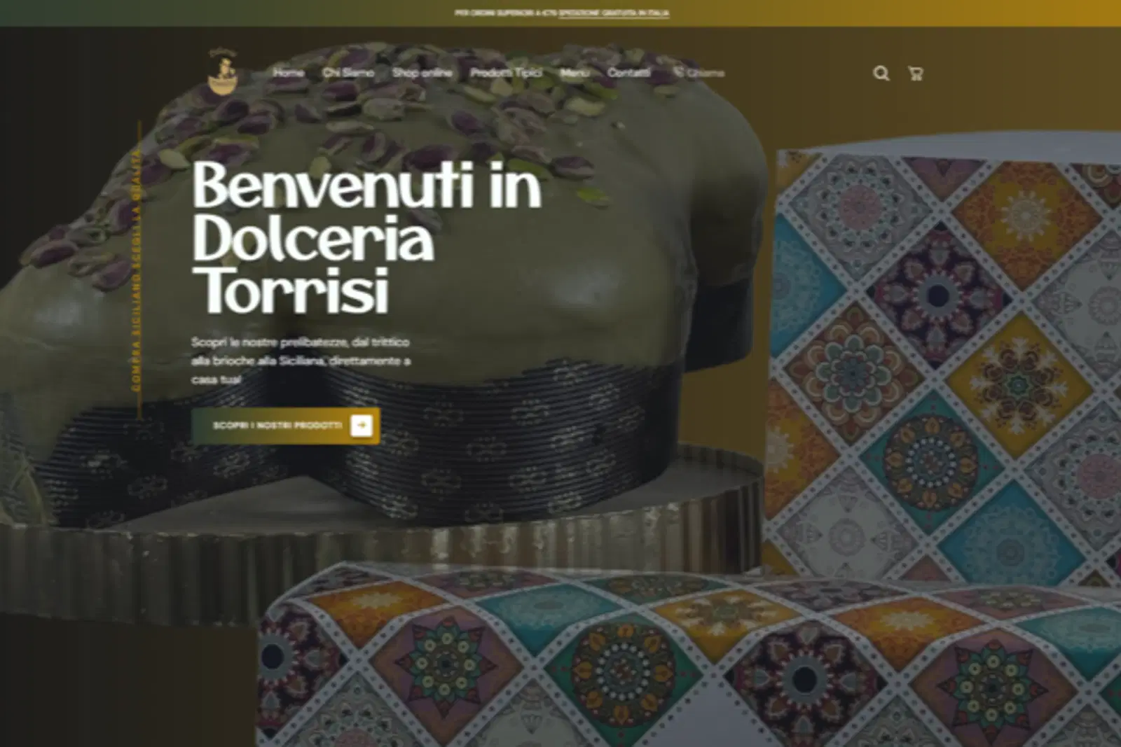 Dolceria Torrisi: la home del sito