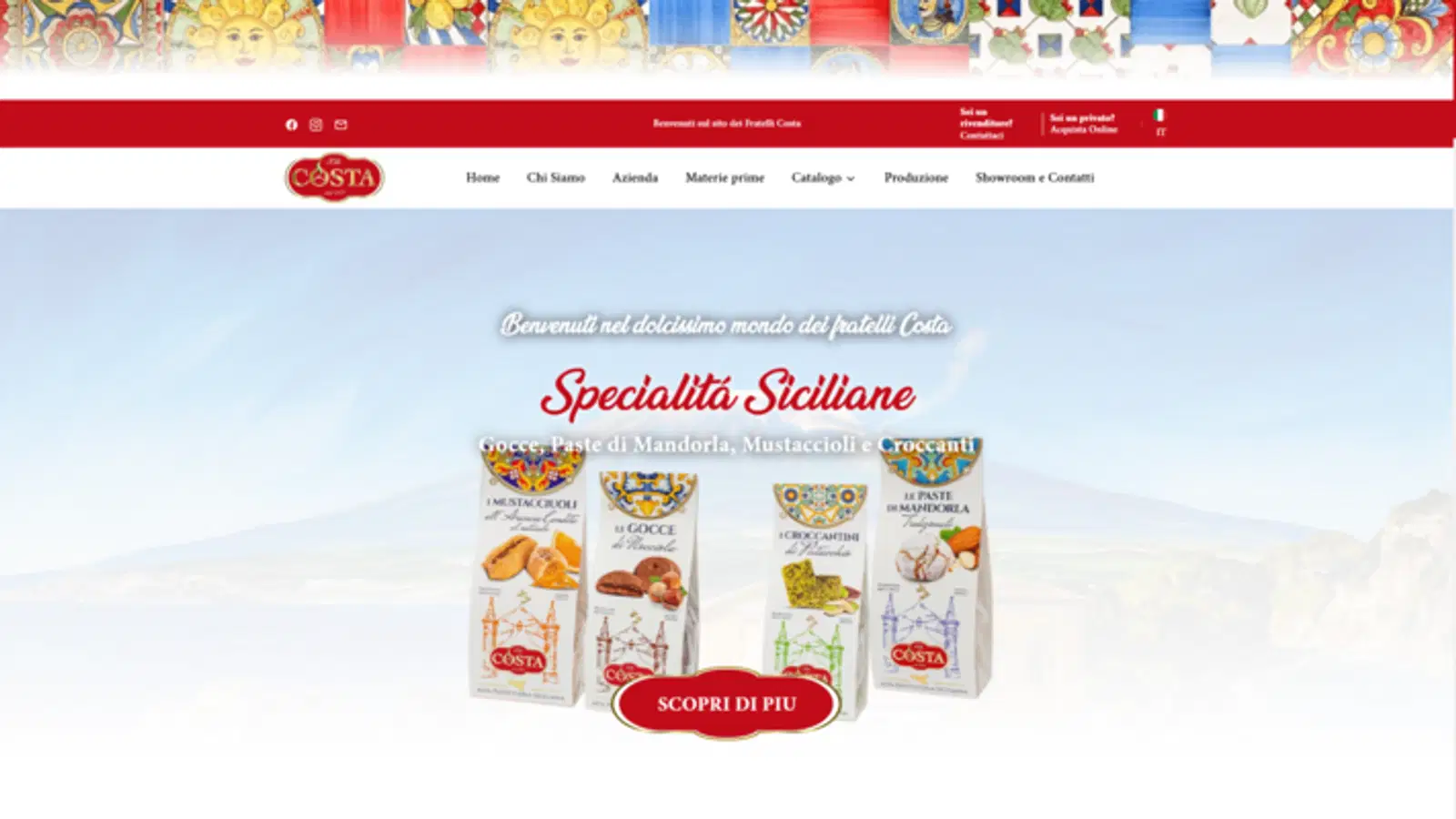 Costa Dolci: la home del sito