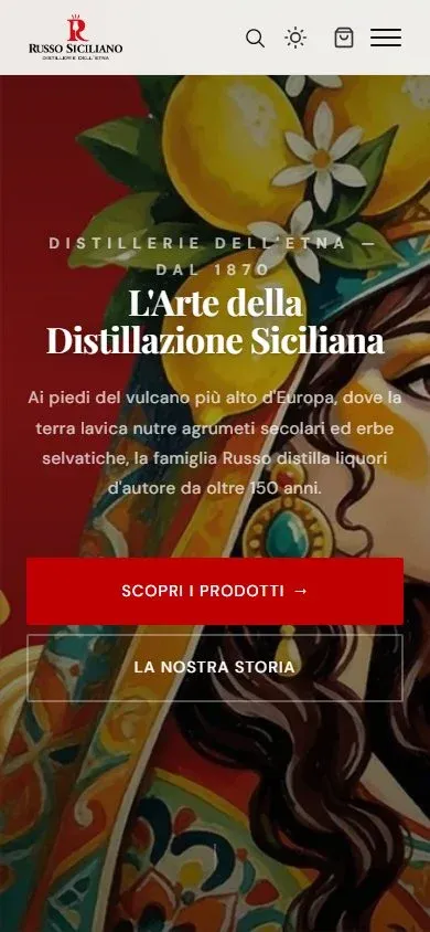 Il sito di Russo Siciliano sul telefono