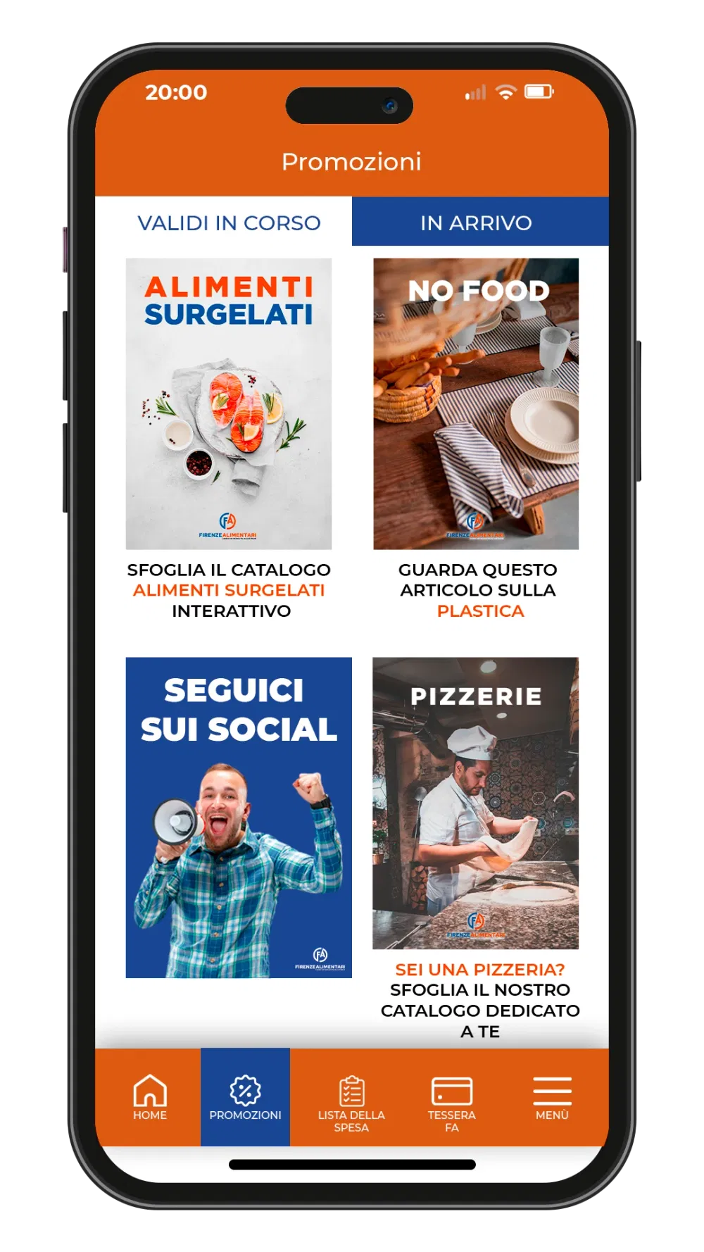 Firenze Alimentari: una schermata del sito