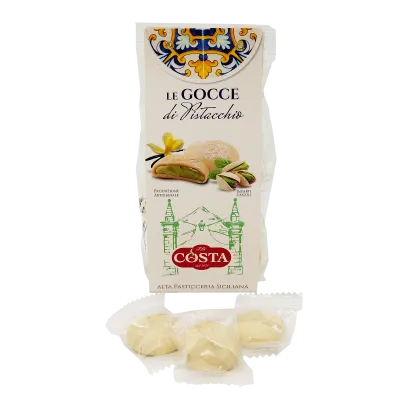 Gocce bianche al pistacchio