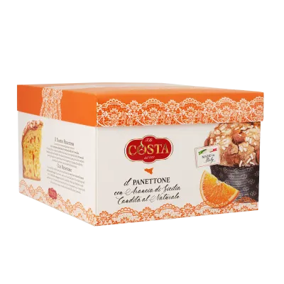 Panettone con arancia di Sicilia candita al naturale 1 KG