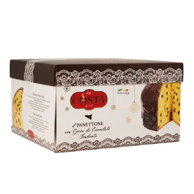 Panettone con gocce di cioccolato fondente 1 KG