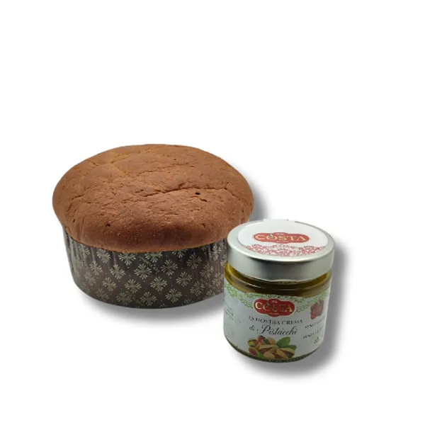 Panettone Artigianale zero glutine con crema di Pistacchio zero lattosio - 700 g