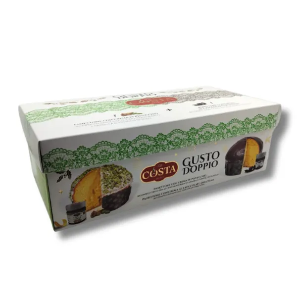 Panettone Doppio Gusto con Doppia Crema - 1 kg di Delizia Artigianale