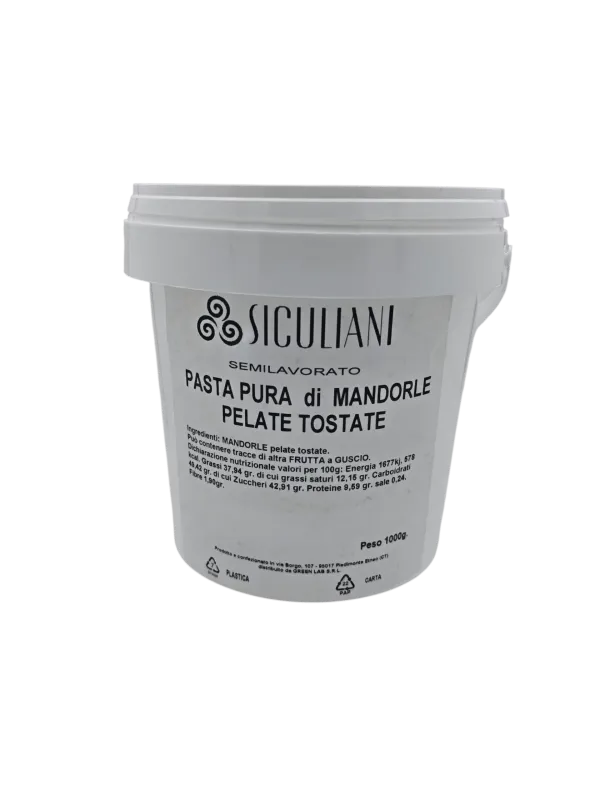 Pasta Pura di Mandorla Pelata Tostata - 1 Kg, Gusto Intenso