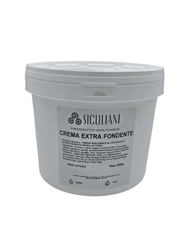 Crema Cioccolato Extra Fondente Senza Lattosio