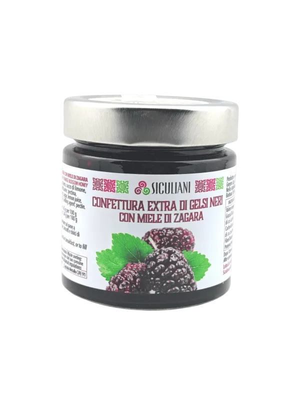 Confettura extra di Gelsi neri con Miele di Zagara - 240 g