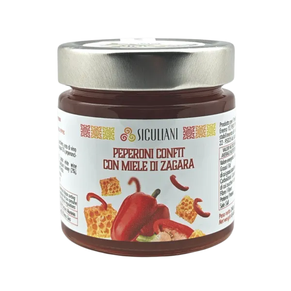 Peperoni Confit con Miele di Zagara - Gusto Artigianale Mediterraneo