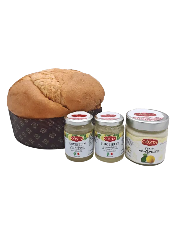 Panettone con crema di Limone e succo di Limone in gelatina - 1,190 Kg.