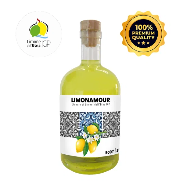 Limoncello with PGI Lemon from Etna