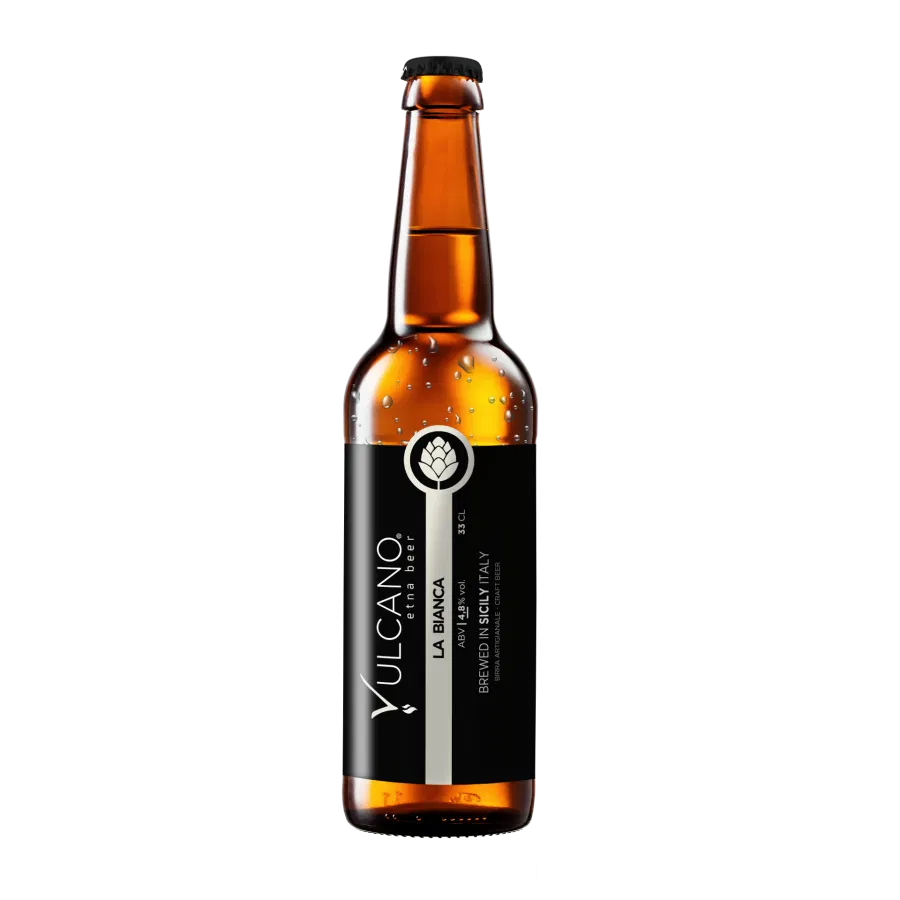 Bottiglia di birra Vulcano La Bianca da 33 cl