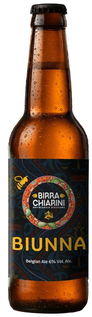 Bottiglia di Biunna, birra artigianale siciliana Belgian Ale