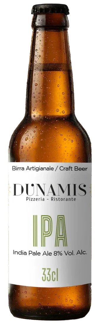 Birra artigianale personalizzata con l'etichetta di Dunamis