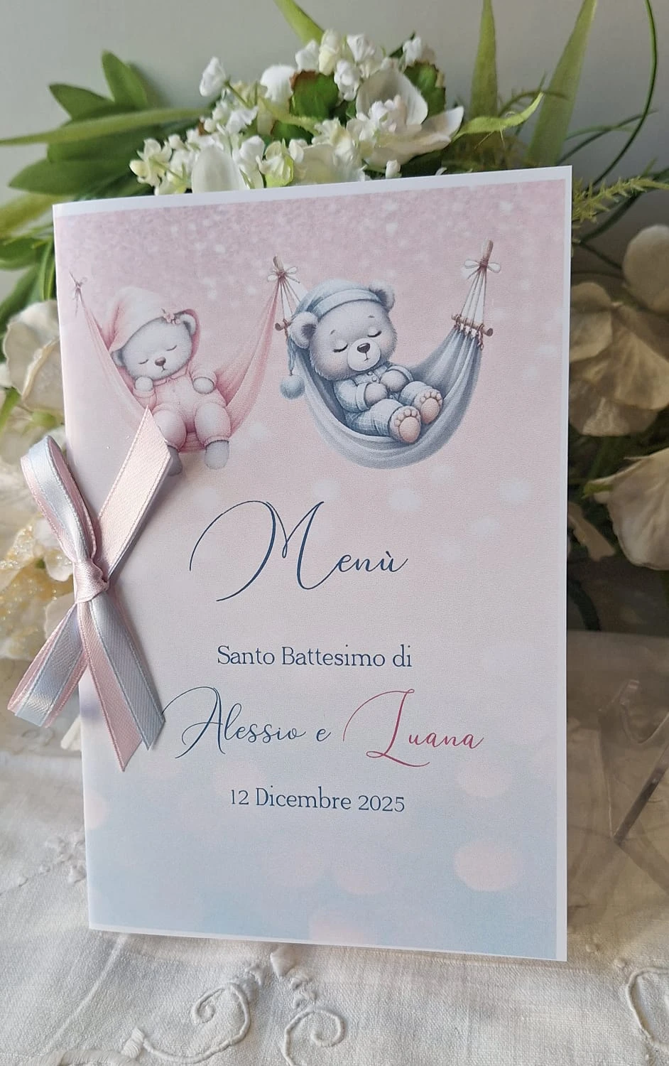 Vinciprova Le Gemme Di Venezia – 60 Bigliettini Bomboniera Personalizzabili – Battesimo, Nascita, Comunione, Matrimonio – Made In Italy – 4,5x2,5 Cm