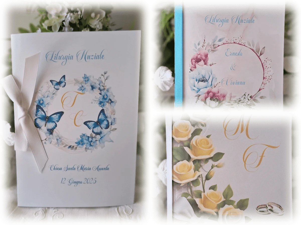 Libretti messa personalizzati per matrimonio e cerimonie religiose