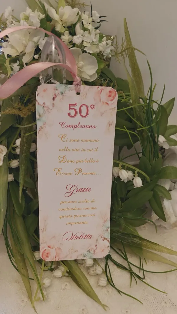 Segnalibro Compleanno 50 anni