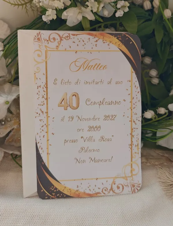 Invito 40 Anni Uomo