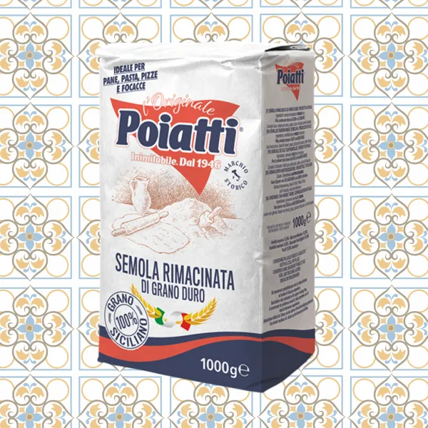 Farina di Semola Rimacinata di grano duro Siciliano POIATTI -  1 kg