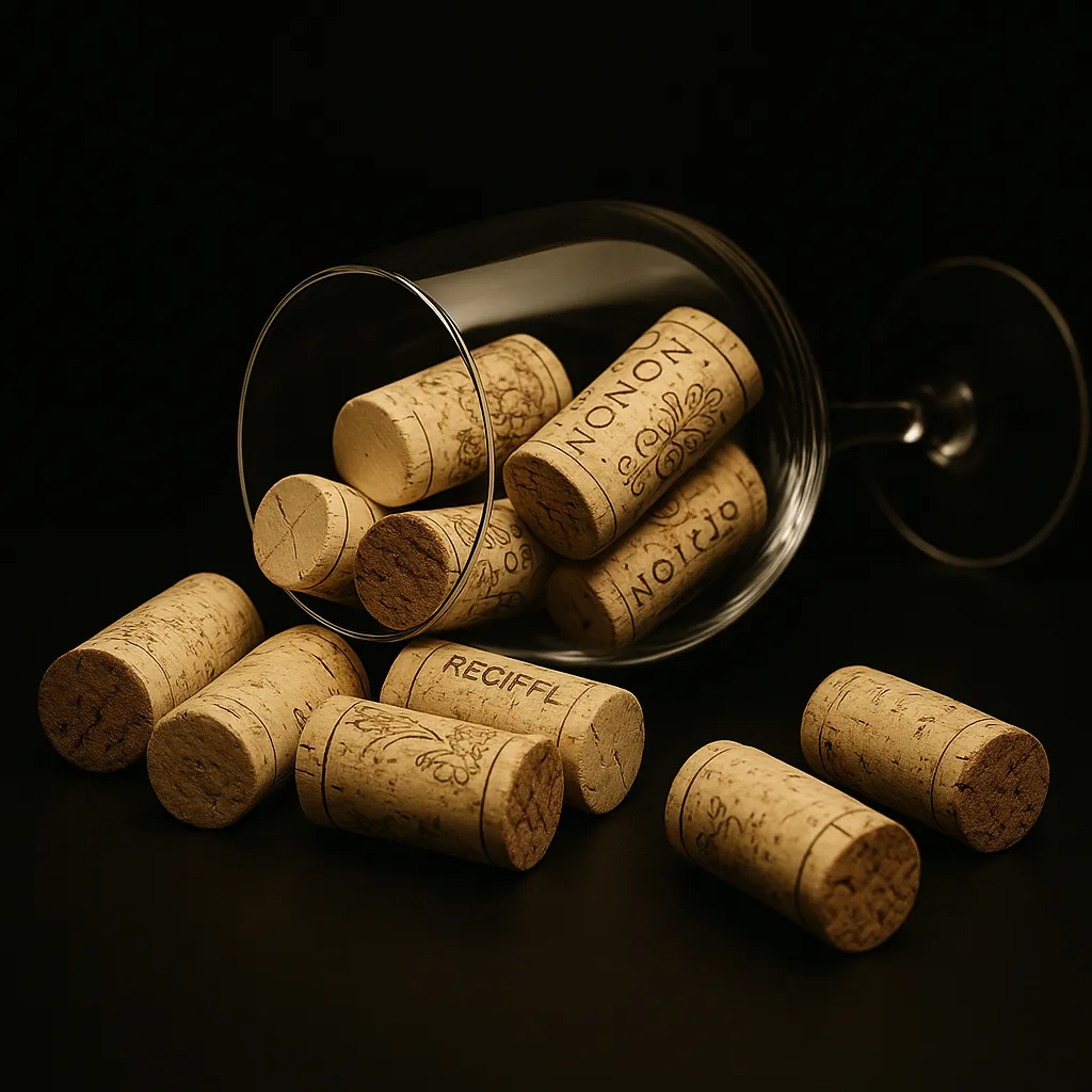Tappi di sughero di vini siciliani