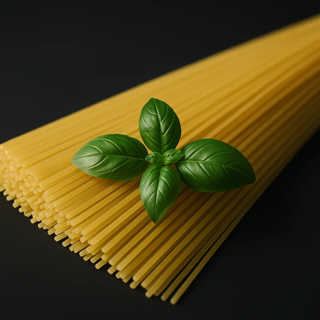 Spaghetti di semola col basilico