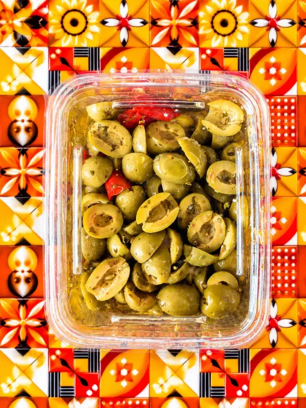 Olive Verdi Caserecce siciliane (vaschetta 250gr)