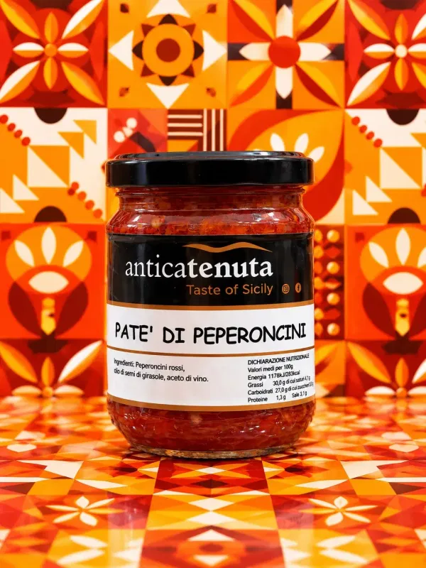 Patè di Peperoncino piccante Siciliano (vaso vetro gr 190)