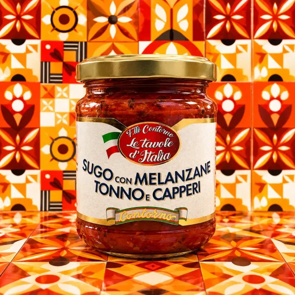 Sugo al Tonno, Melanzane e Capperi – vaso in vetro da 200 g